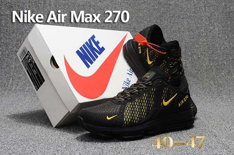 Men 2017 Nike Air Max Flair Black Yellow Shoes